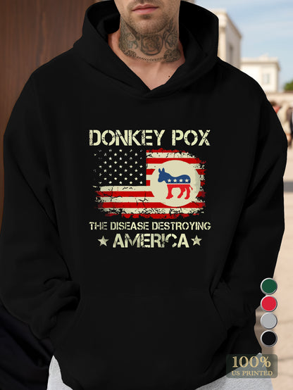 DONKEY POX THE DISEASE DESTROYING Men's hooded sweatshirt