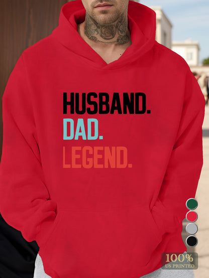 HUSBAND DAD LEGEND Men's hooded sweatshirt