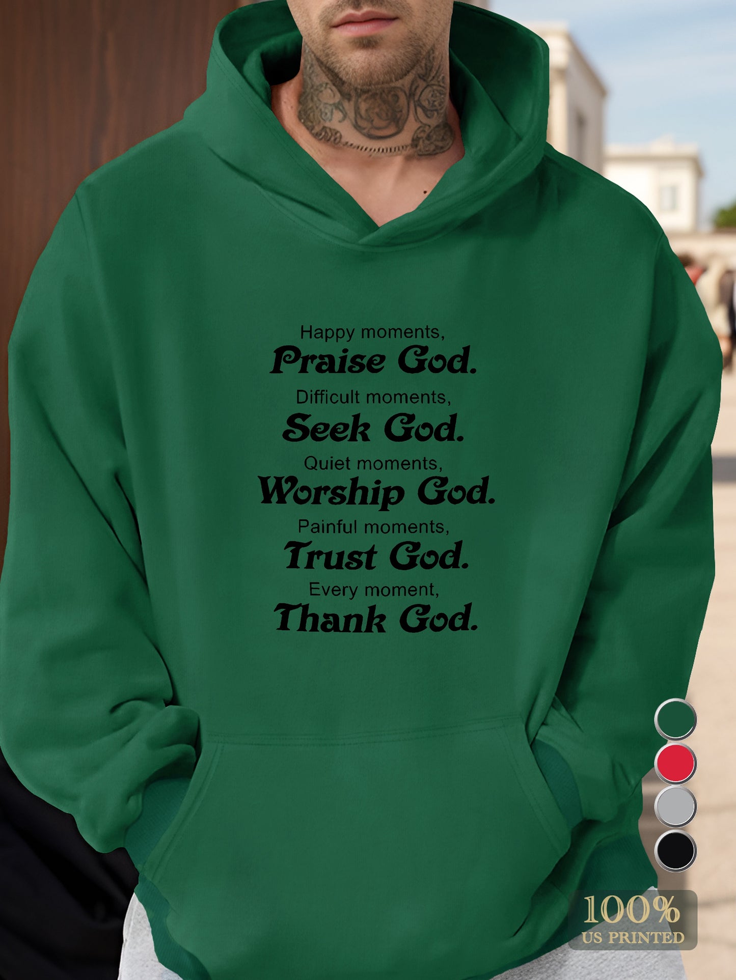 Praise God Men's hooded sweatshirt