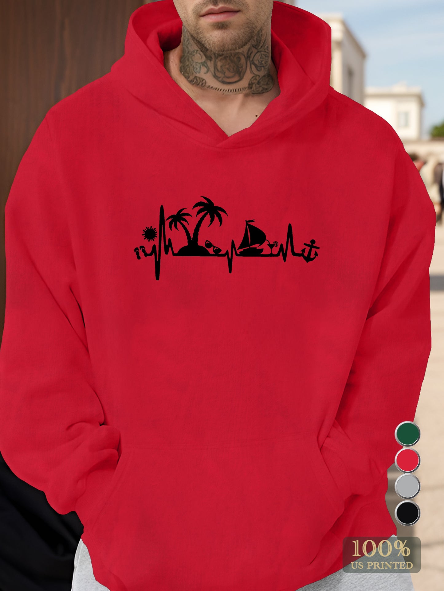 Come on holiday Men's hooded sweatshirt