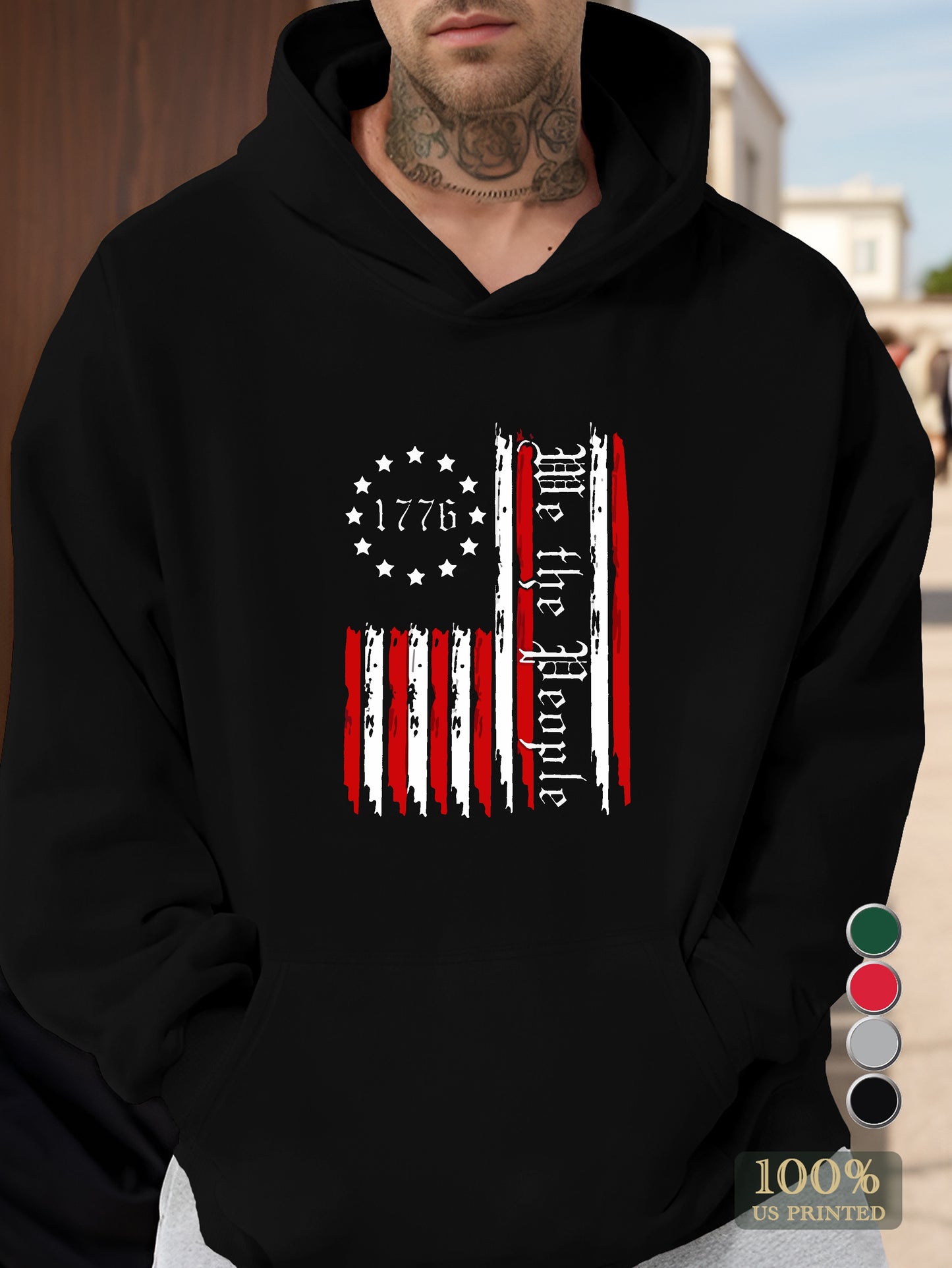 Flag Men's hooded sweatshirt