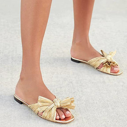 Frosted Pleated Knot Flats