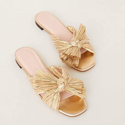 Frosted Pleated Knot Flats