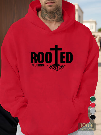 ROOTED IN CHRIST Men's hooded sweatshirt