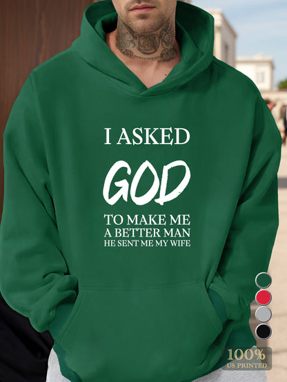 Make me a better man Men's hooded sweatshirt