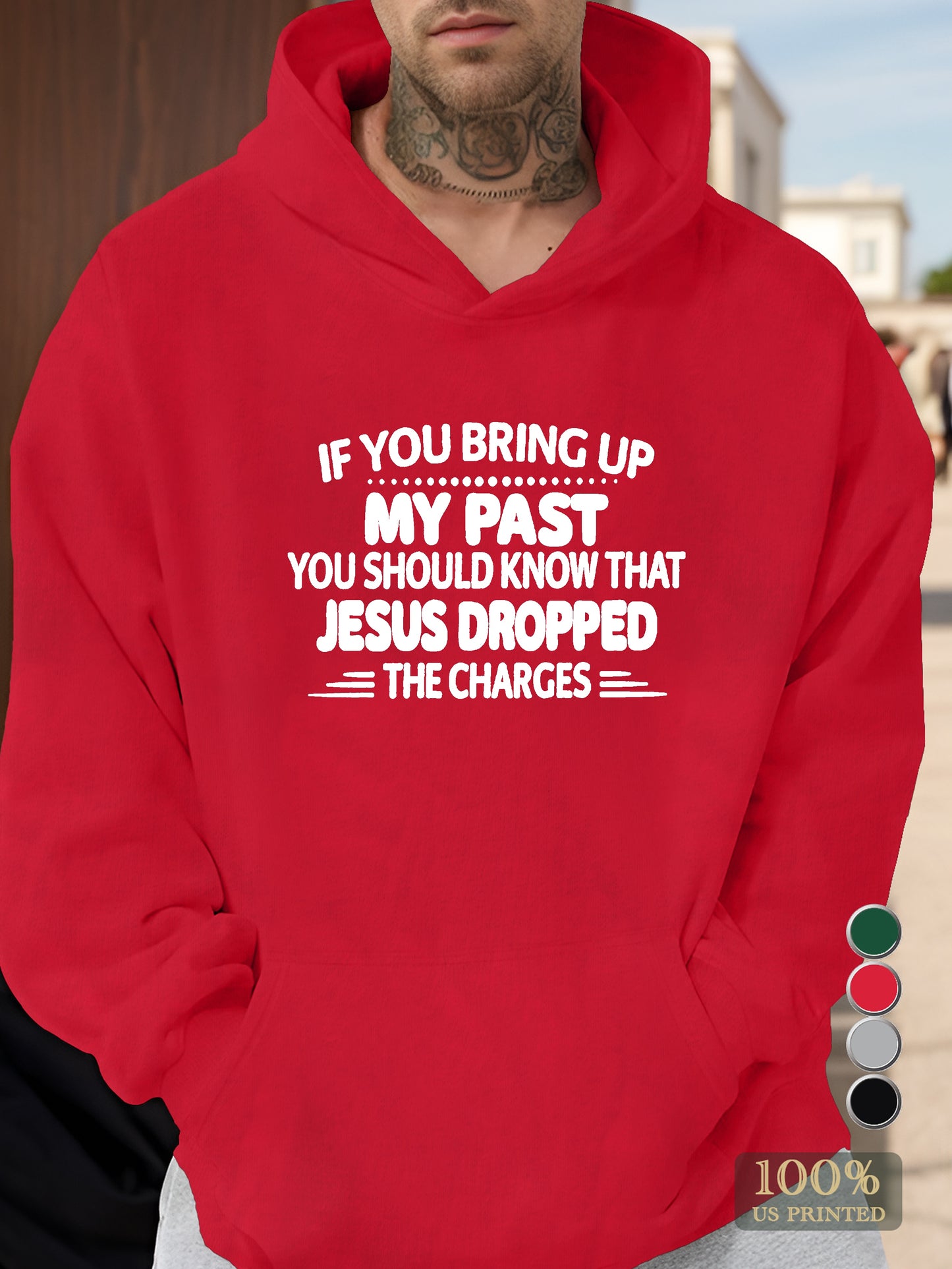 MY PAST Men's hooded sweatshirt