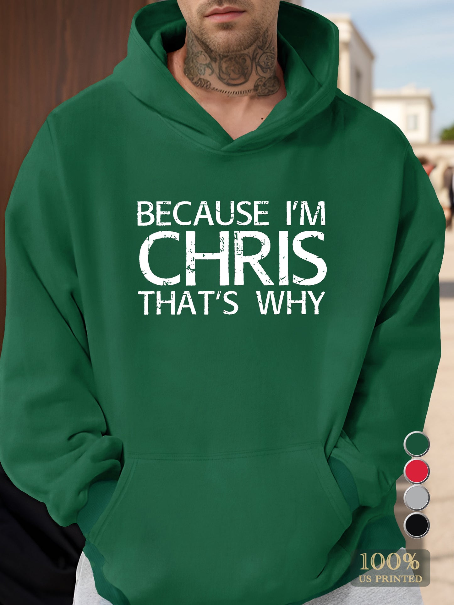 Because I m Chtis That s Why Men's hooded sweatshirt