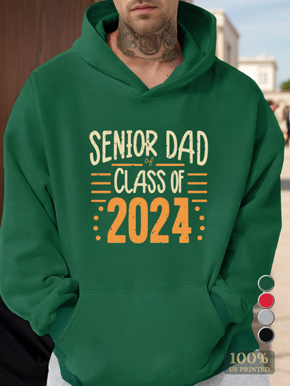 Exclusive Senior Dad 2024 apparel Men's hooded sweatshirt