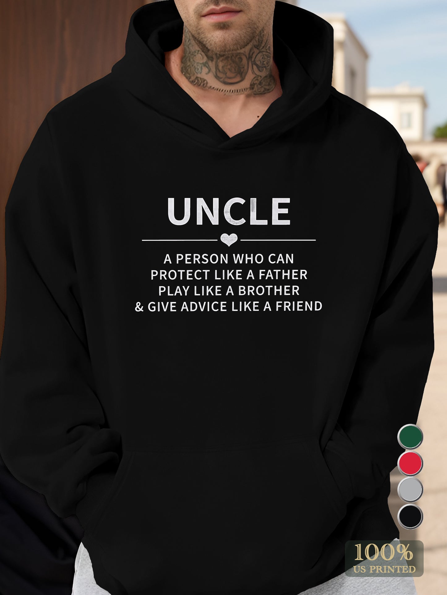 Uncle Men's hooded sweatshirt