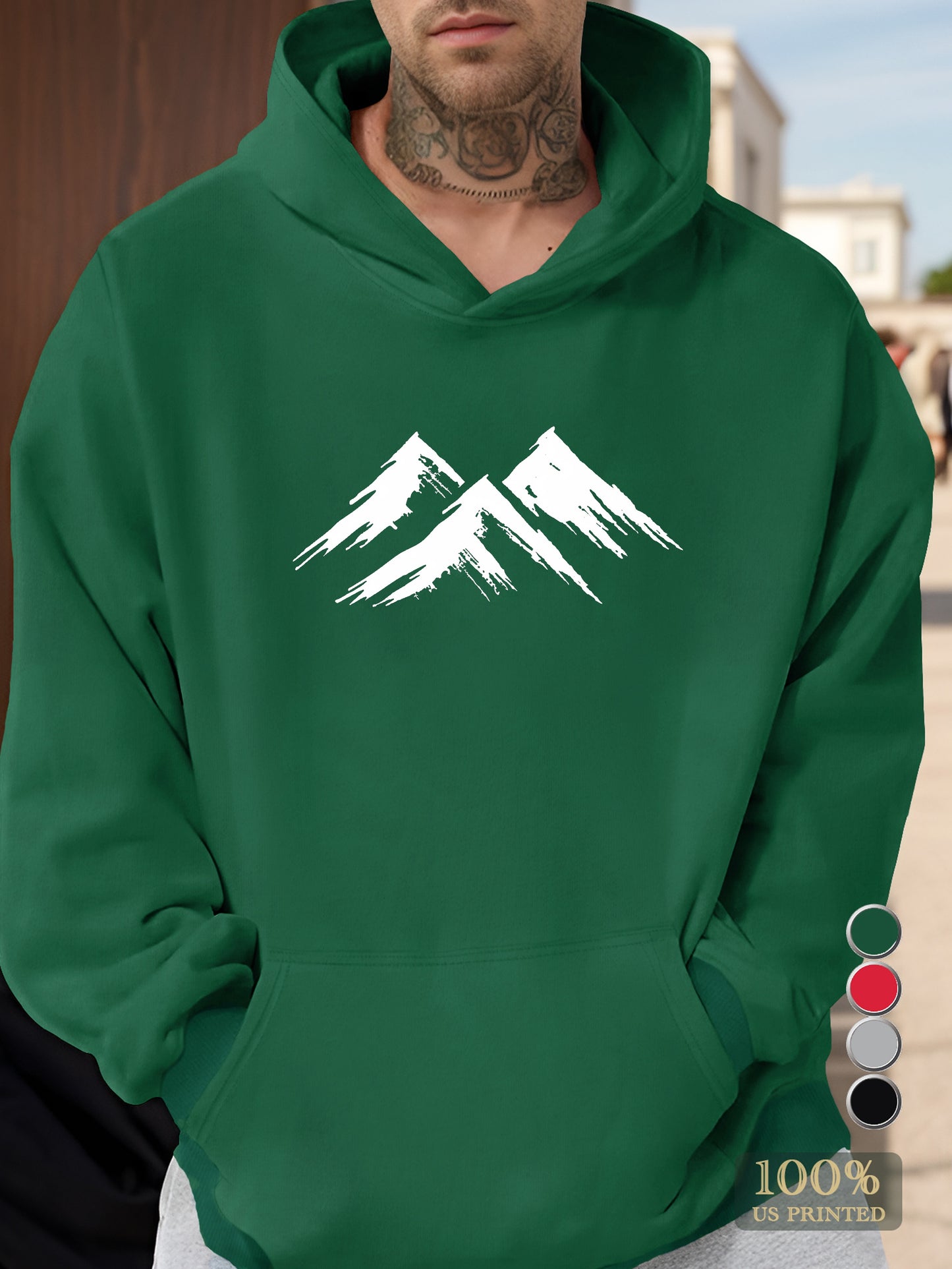 Vintage Mountain Logo Men's hooded sweatshirt