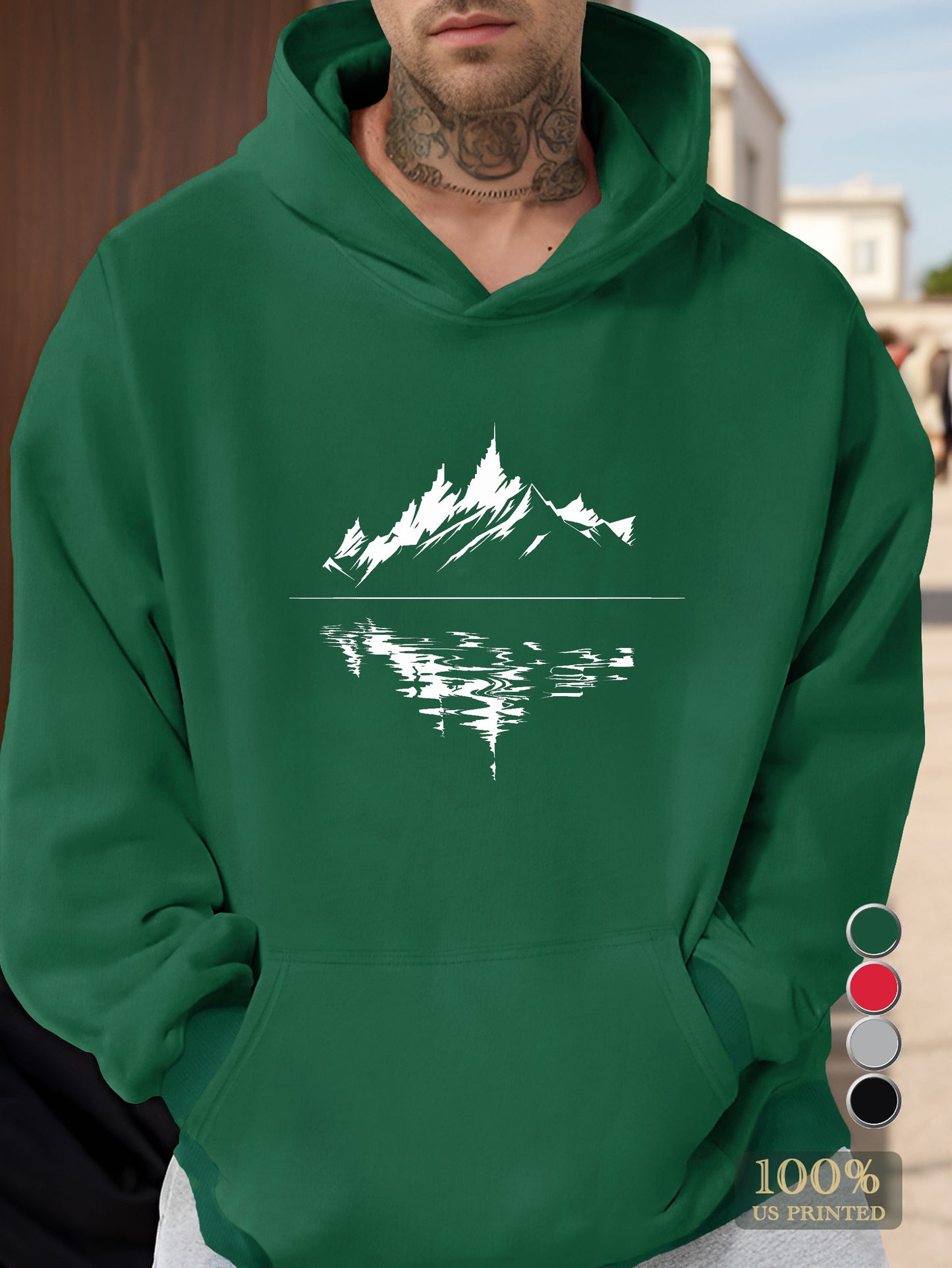 Nature Meets Sound Design Men's hooded sweatshirt