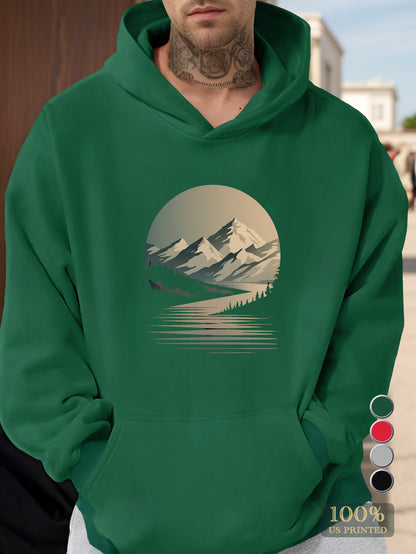 Landscape Painting Men's hooded sweatshirt