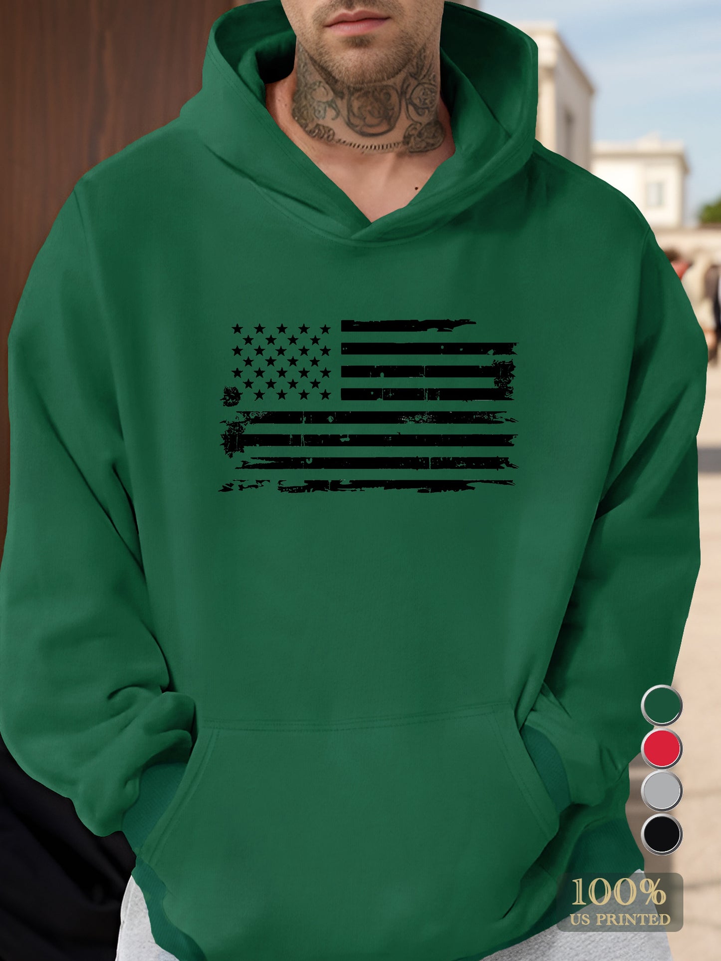 Flag Men's hooded sweatshirt