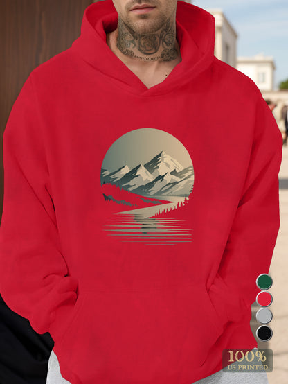 Landscape Painting Men's hooded sweatshirt