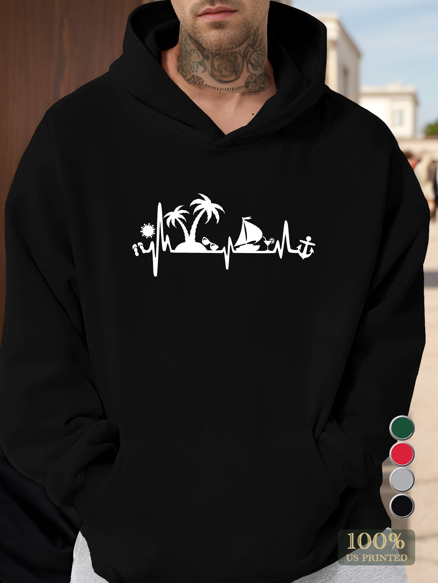 Come on holiday Men's hooded sweatshirt