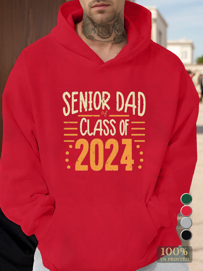 Exclusive Senior Dad 2024 apparel Men's hooded sweatshirt