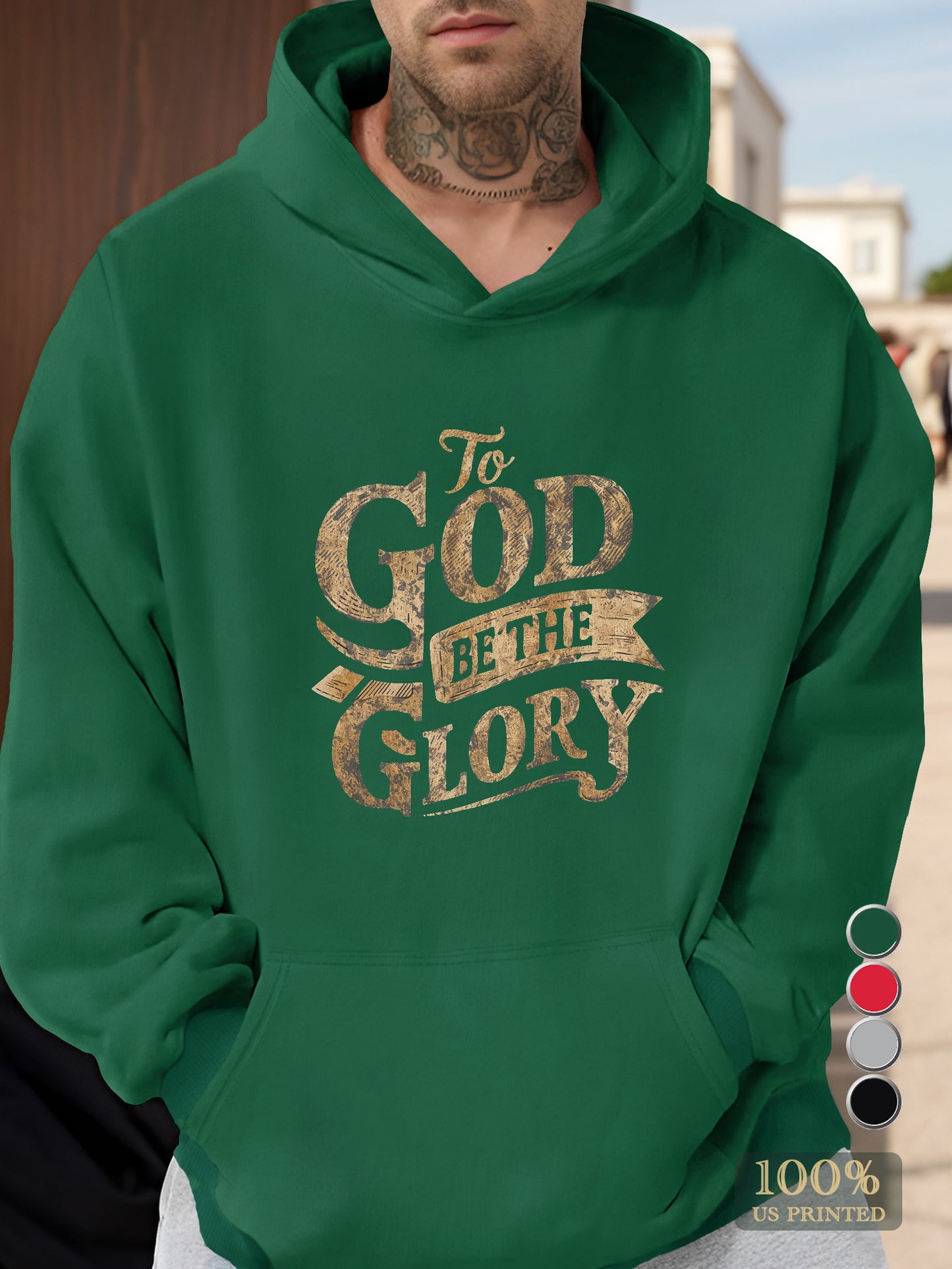 TO GOD BE THE GLORY Men's hooded sweatshirt