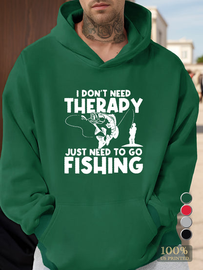 Go Fishing Immediately Men's hooded sweatshirt