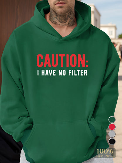 CAUTION Men's hooded sweatshirt