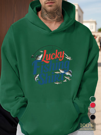 Lucky Fishing Shirt Men's hooded sweatshirt