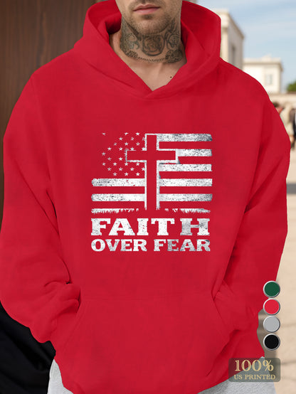 Faith Over Fear Men's hooded sweatshirt