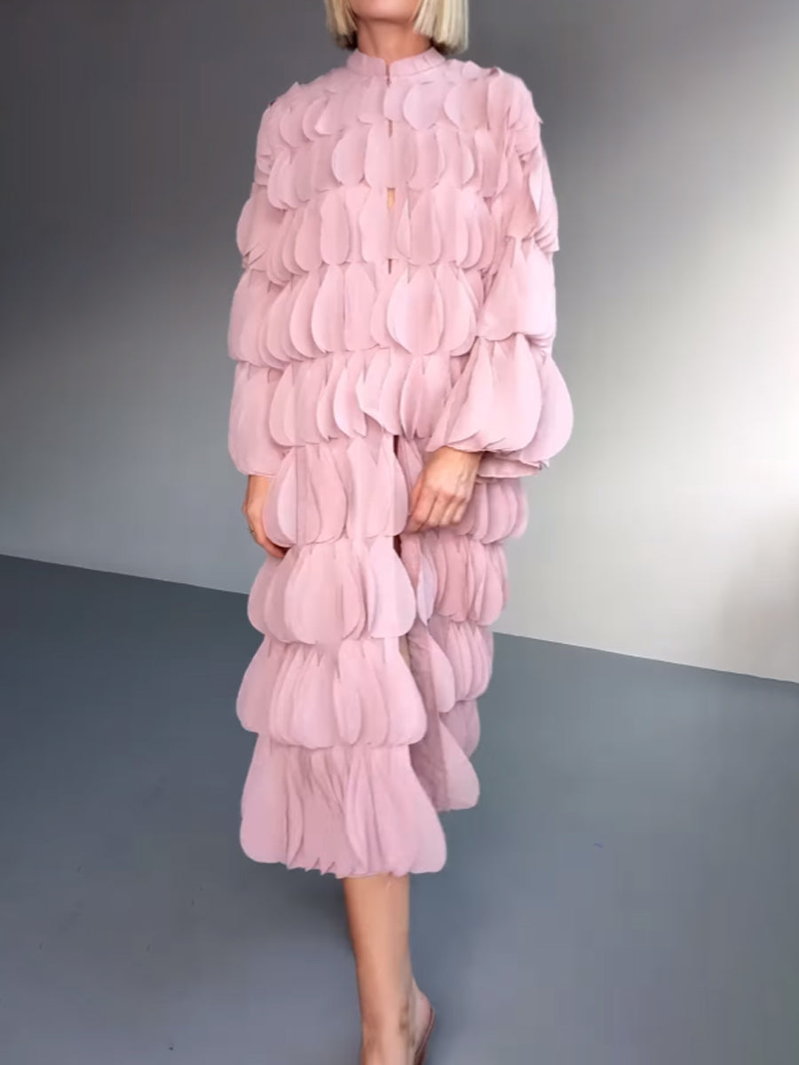 Fashion Petal-inspired Coat Dress