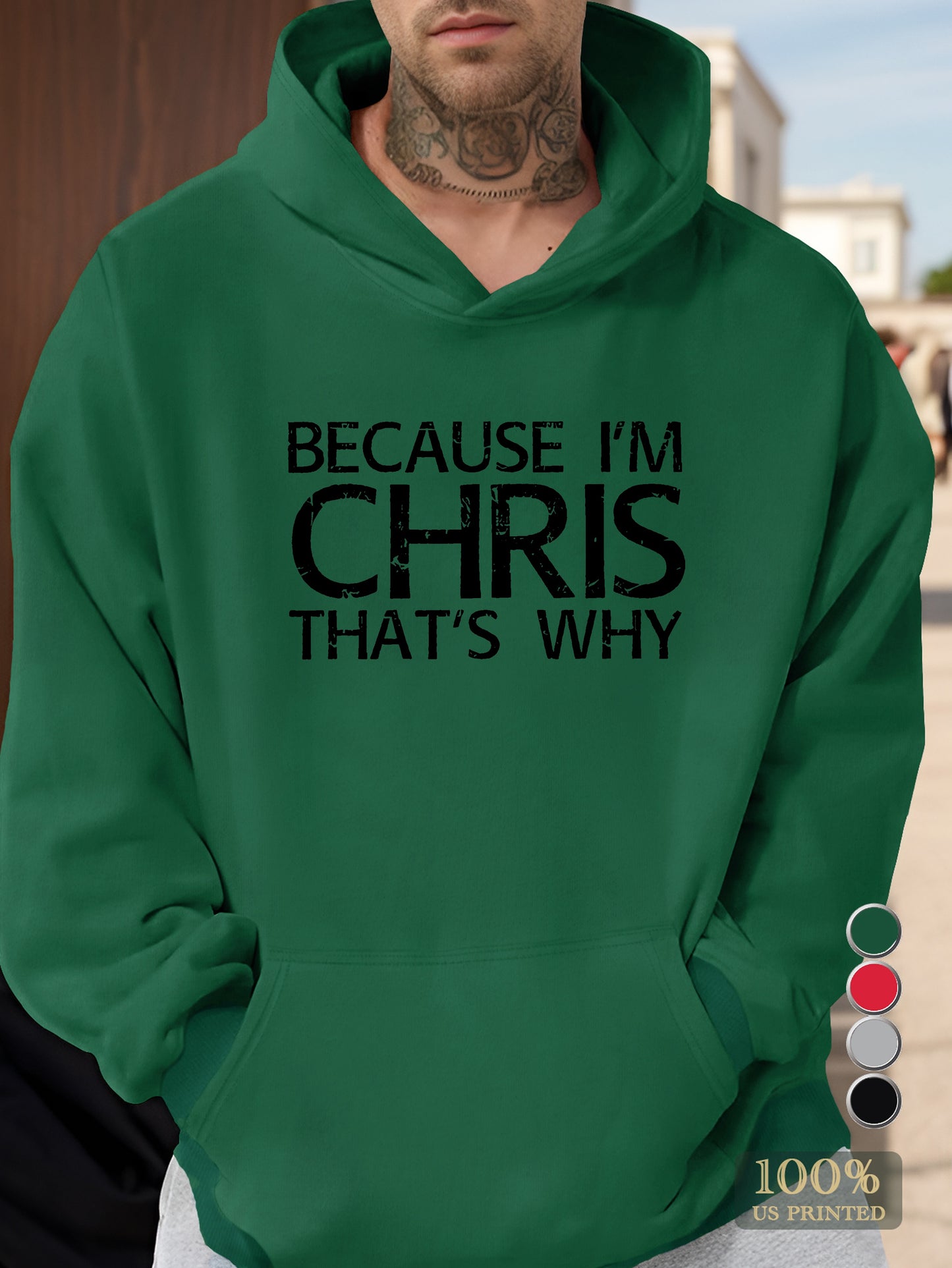 Because I m Chtis That s Why Men's hooded sweatshirt