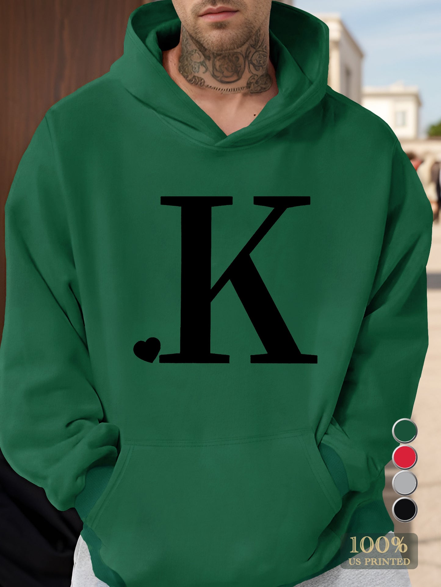 K Men's hooded sweatshirt