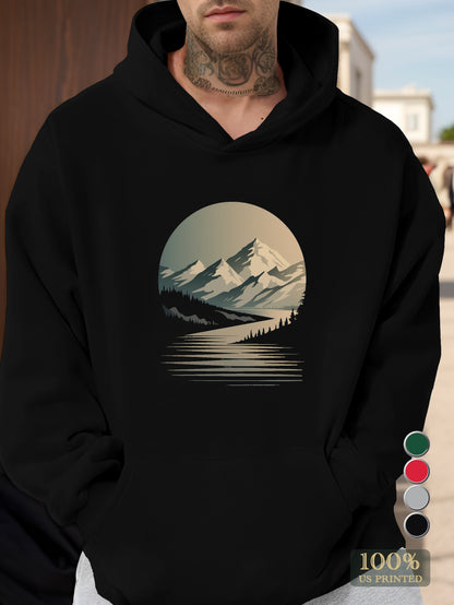 Landscape Painting Men's hooded sweatshirt