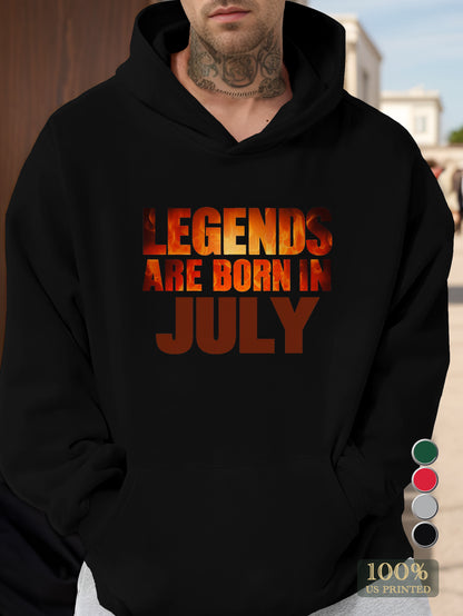 Legends Born in July Men's hooded sweatshirt