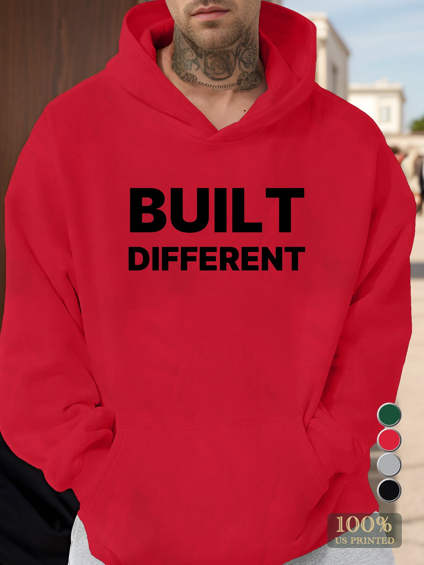 built different Men's hooded sweatshirt