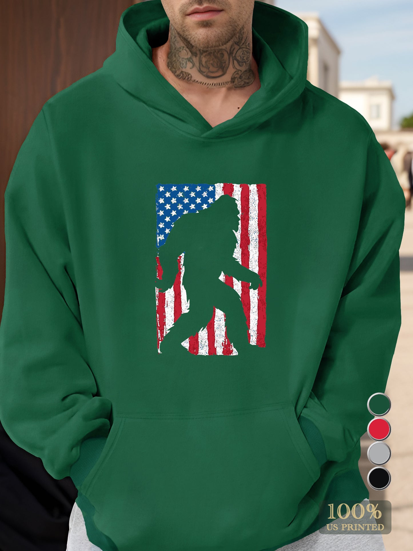 Flag Men's hooded sweatshirt