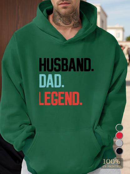 HUSBAND DAD LEGEND Men's hooded sweatshirt