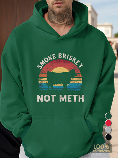 SMOKE BRISKET NOT METH Men's hooded sweatshirt