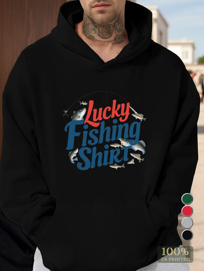 Lucky Fishing Shirt Men's hooded sweatshirt