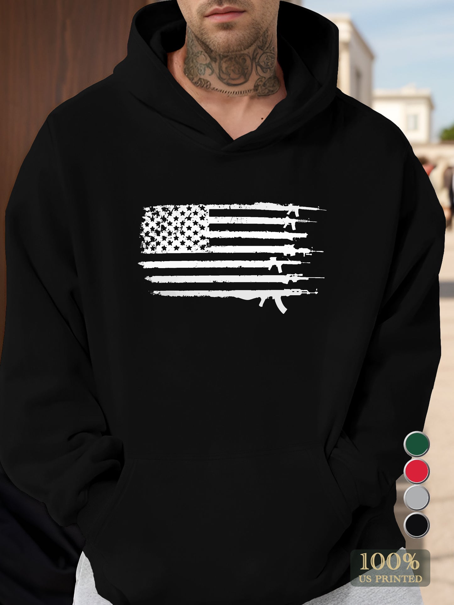 American Flag Men's hooded sweatshirt