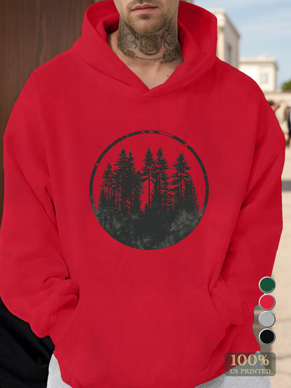 A natural emblem of outdoor charm Men's hooded sweatshirt