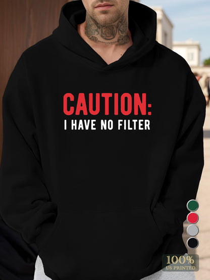 CAUTION Men's hooded sweatshirt