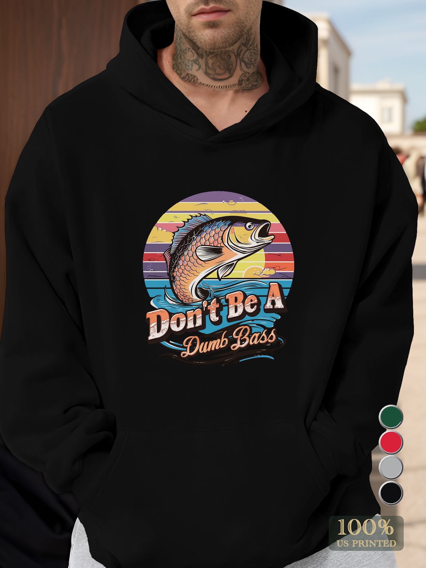 don t be a dumb ass Men's hooded sweatshirt