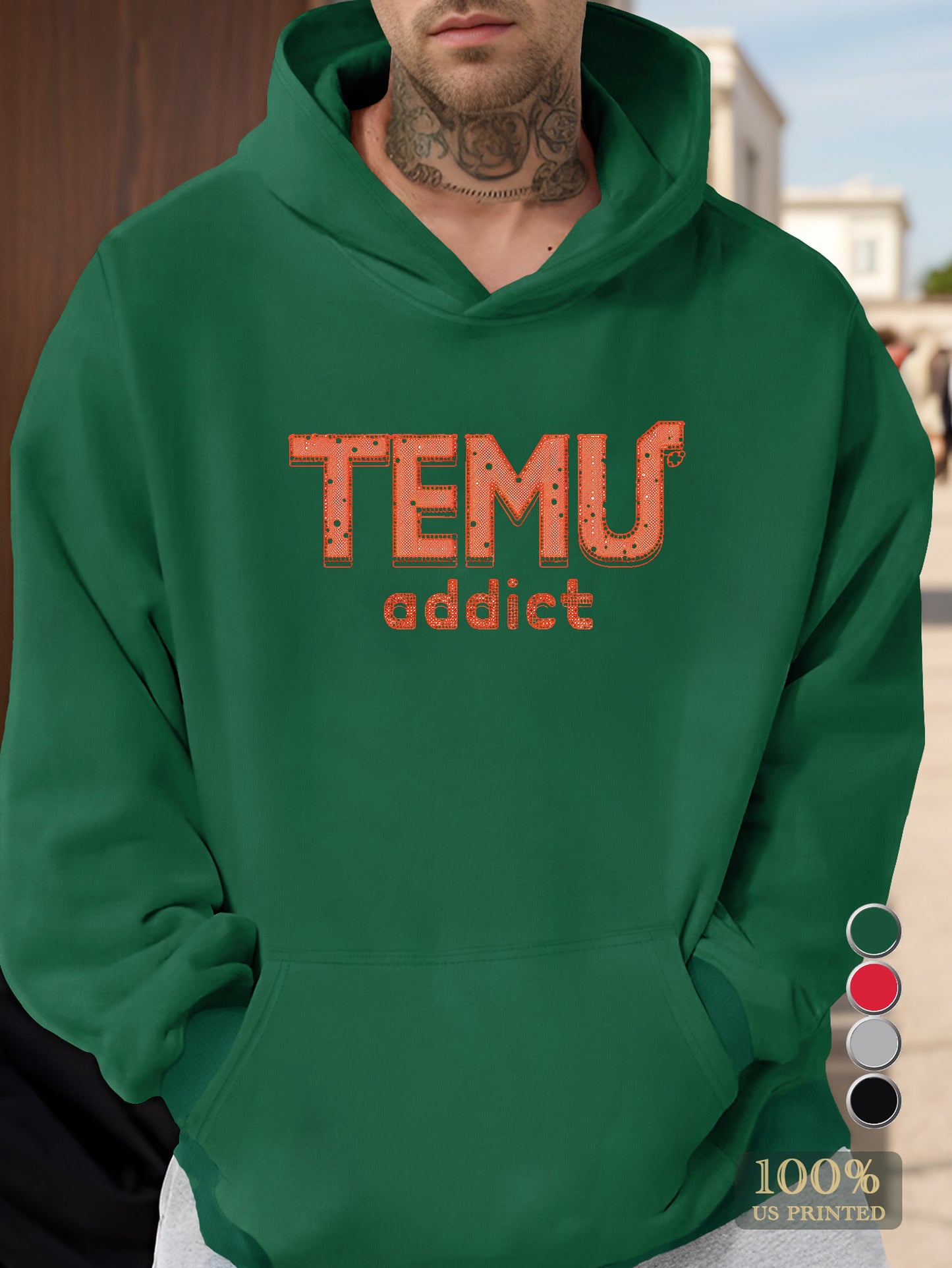 temu Men's hooded sweatshirt