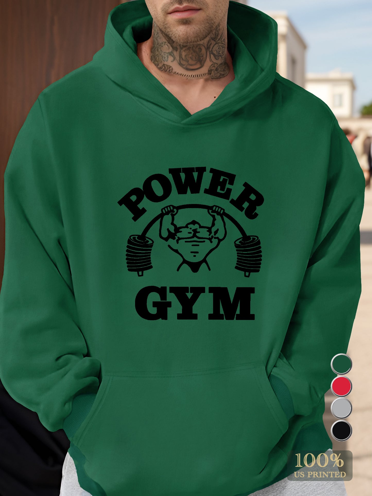 POWER gym Men's hooded sweatshirt