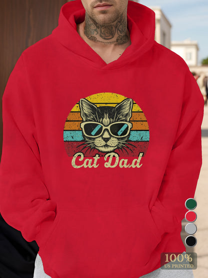 CAT DAD Men's hooded sweatshirt