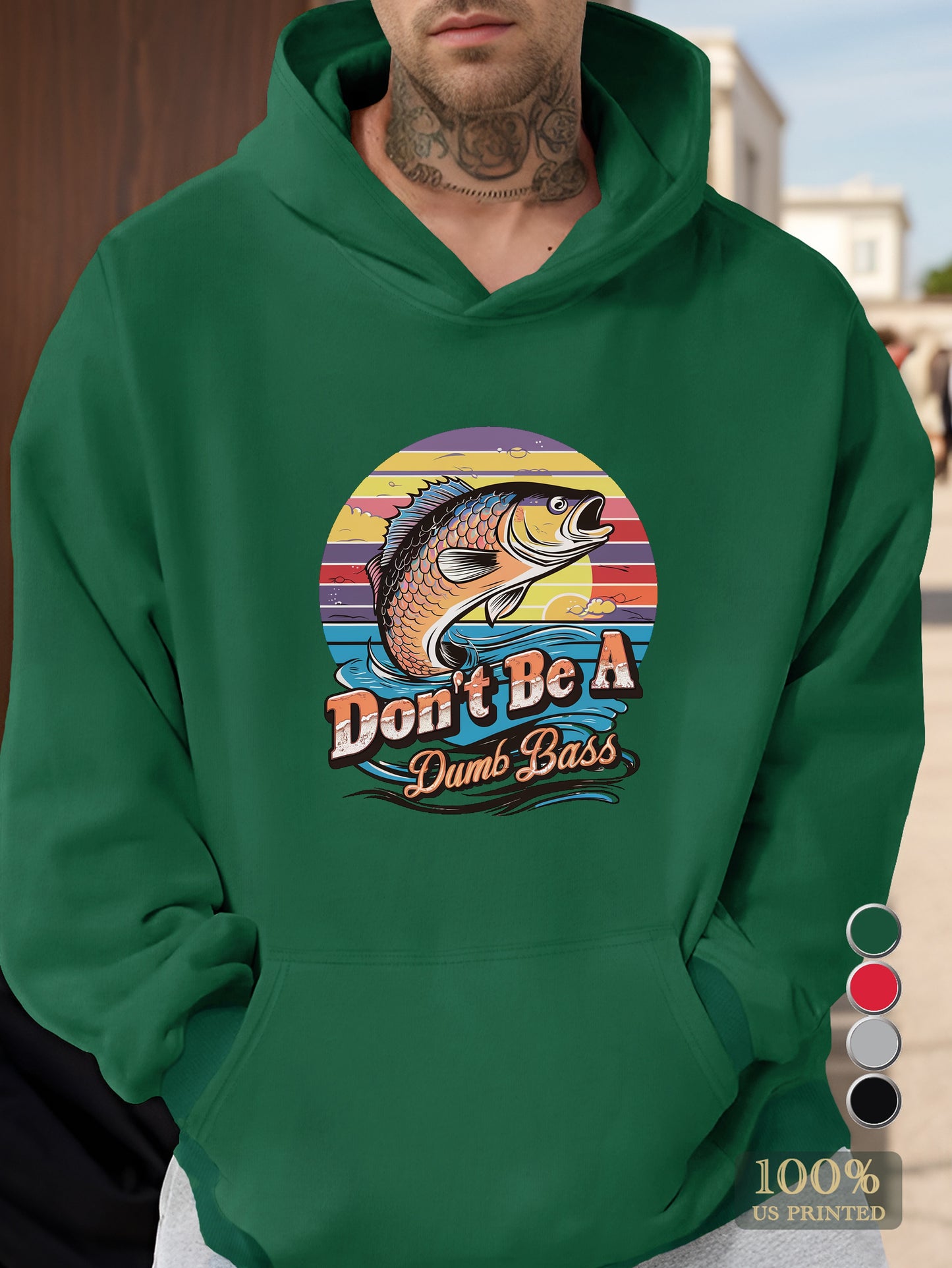 don t be a dumb ass Men's hooded sweatshirt