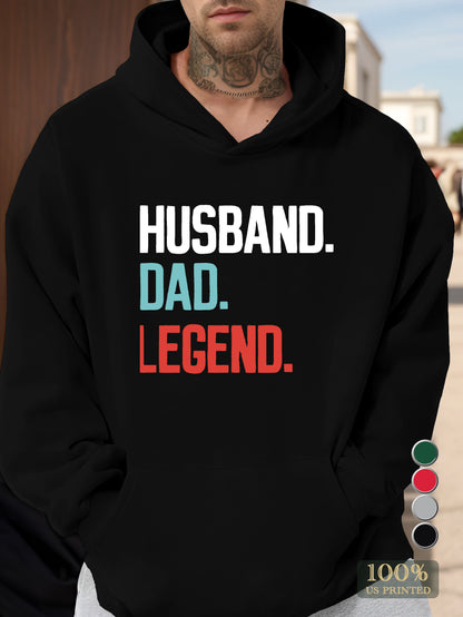 HUSBAND DAD LEGEND Men's hooded sweatshirt