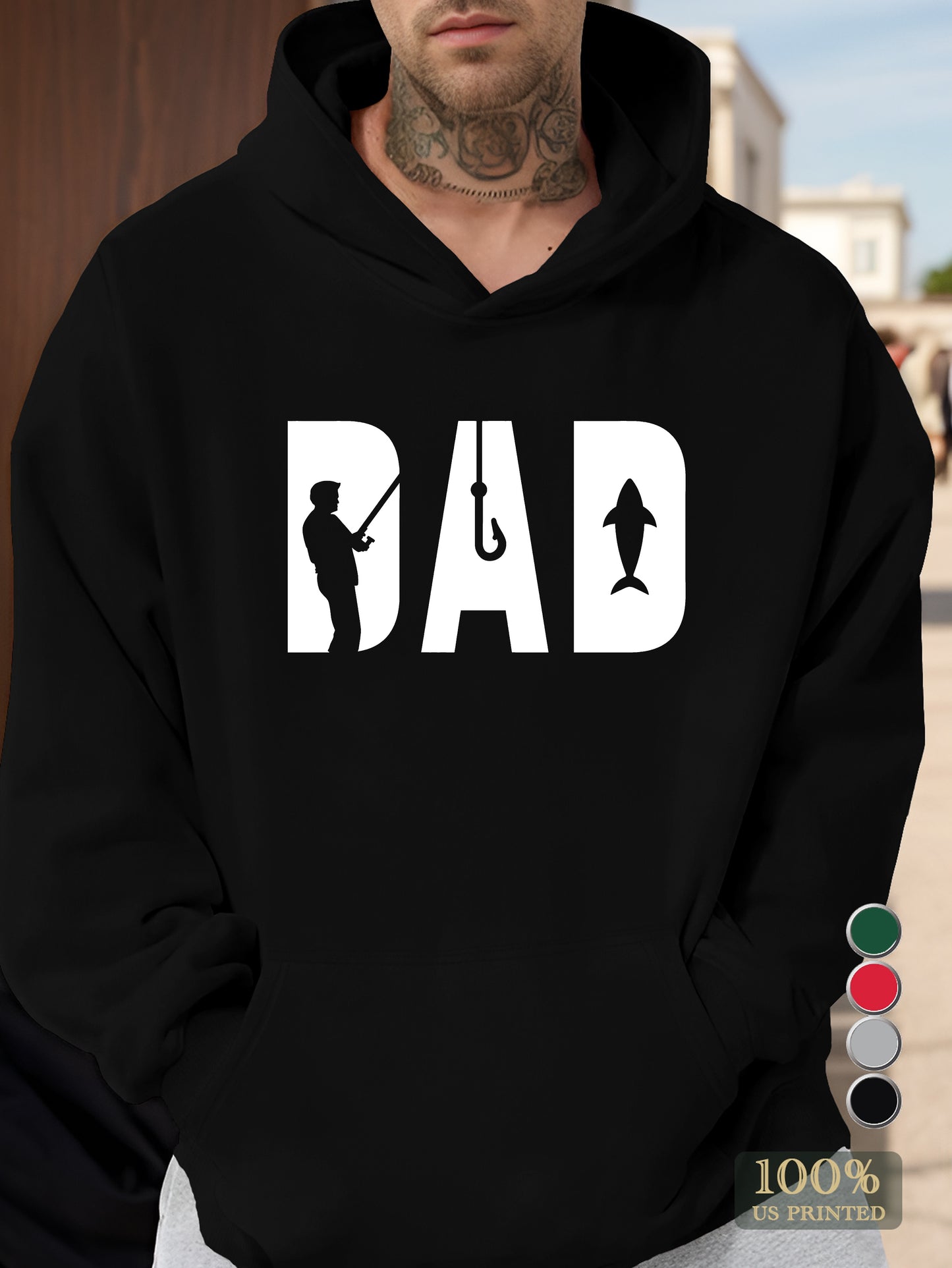 Fishing Dad Men's hooded sweatshirt