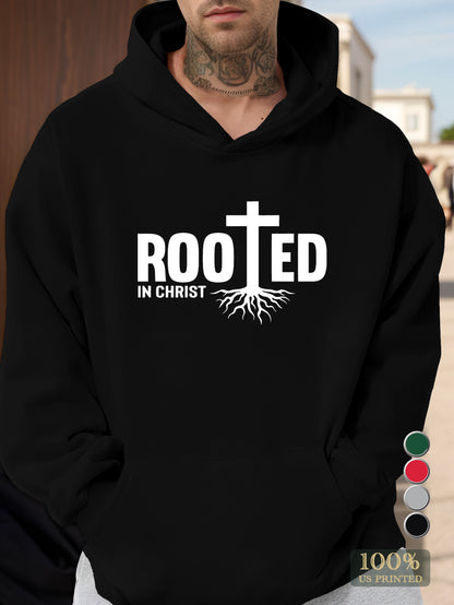 ROOTED IN CHRIST Men's hooded sweatshirt