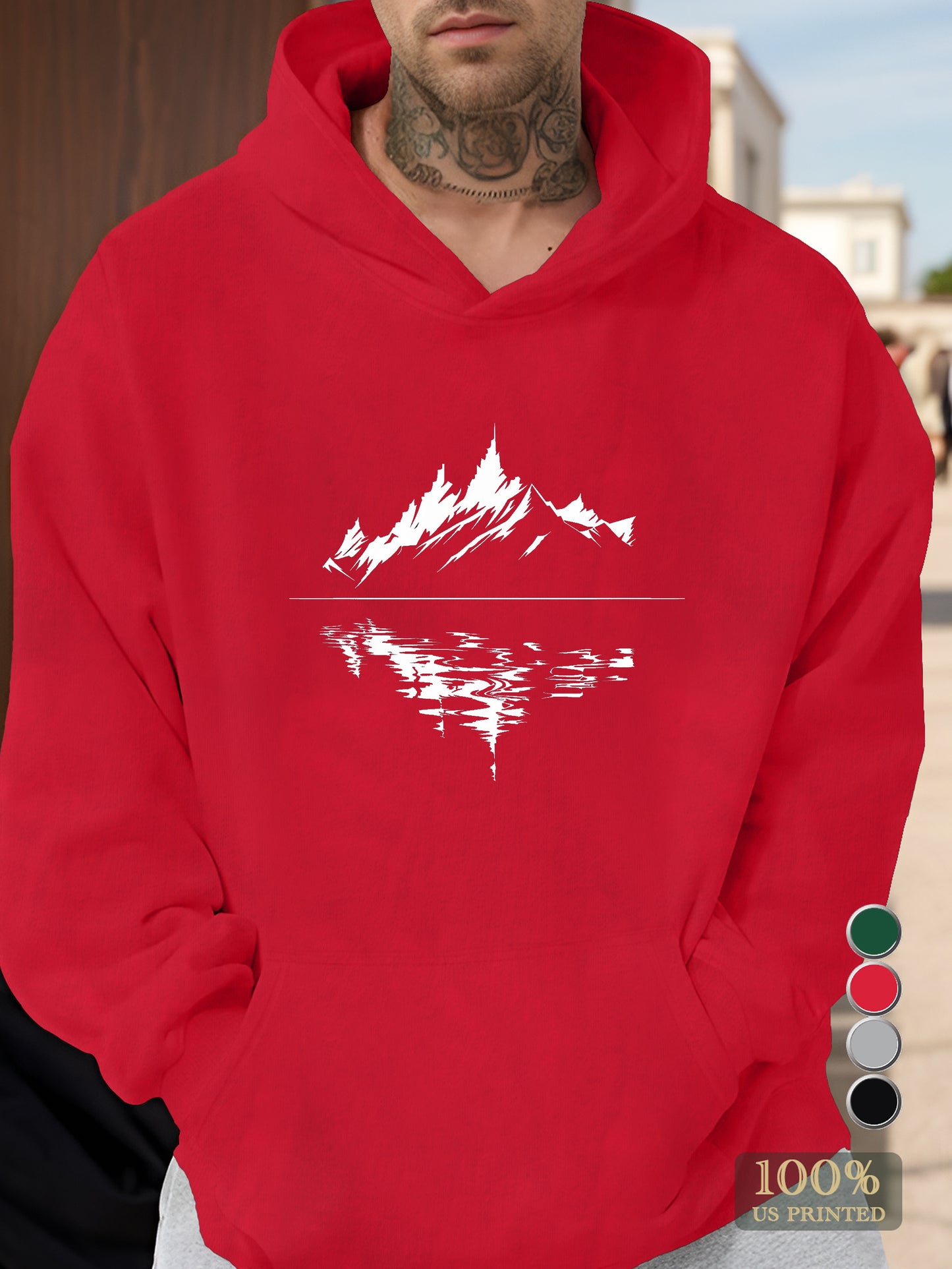 Nature Meets Sound Design Men's hooded sweatshirt