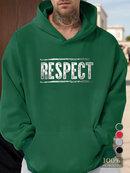 Powerful message of RESPECT Men's hooded sweatshirt