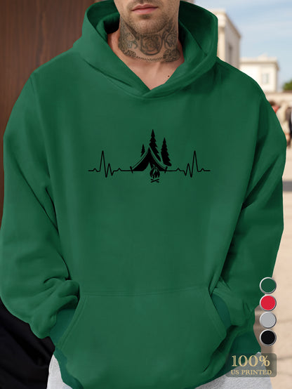 Ecg tent camping Men's hooded sweatshirt