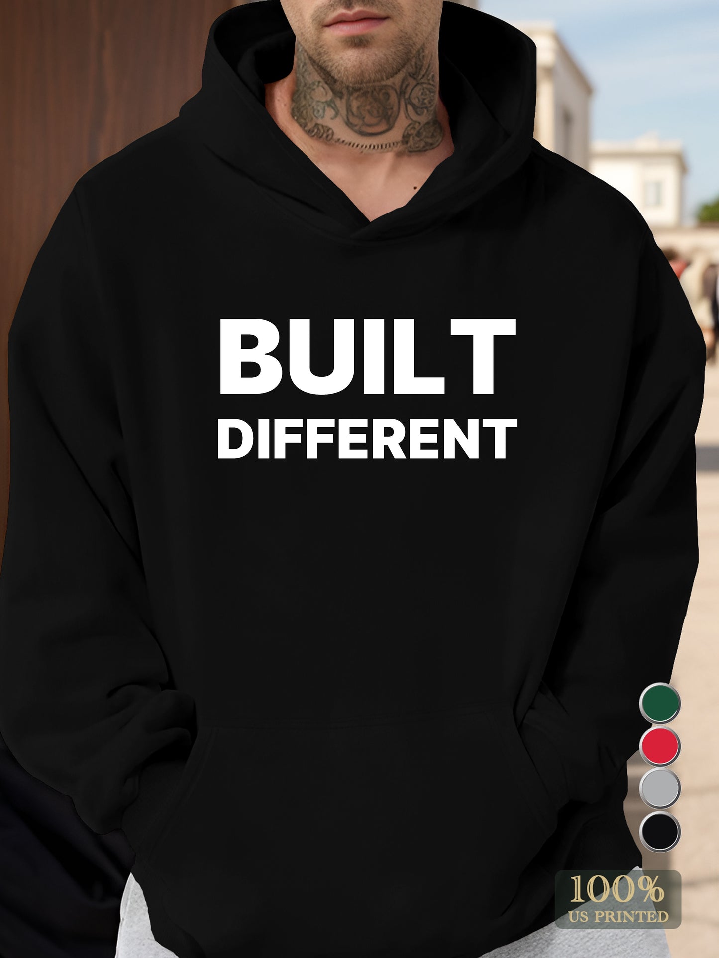 built different Men's hooded sweatshirt